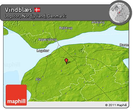 Physical 3D Map of Vindblæs