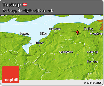 Physical 3D Map of Tostrup