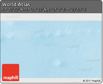 Physical 3D Map of the Area around 57° 25' 7" N, 0° 55' 29" E