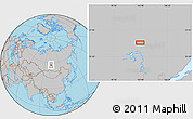 Gray Location Map of the area around 57° 25' 7" N, 102° 55' 30" E