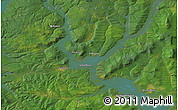 Satellite Map of the area around 57° 25' 7" N, 102° 55' 30" E