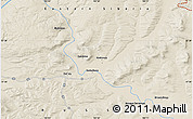Shaded Relief Map of the area around 57° 25' 7" N, 102° 55' 30" E