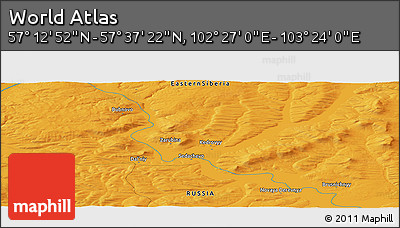 Political Panoramic Map of the Area around 57° 25' 7" N, 102° 55' 30" E