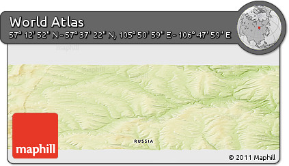 Physical Panoramic Map of the Area around 57° 25' 7" N, 106° 19' 29" E