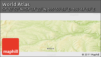 Physical Panoramic Map of the Area around 57° 25' 7" N, 106° 19' 29" E
