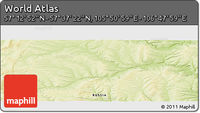Physical Panoramic Map of the Area around 57° 25' 7" N, 106° 19' 29" E