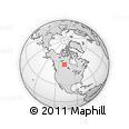 Outline Map of the Area around 57° 25' 7" N, 107° 1' 30" W, rectangular outline