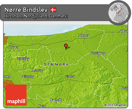 Physical 3D Map of Nørre Bindslev