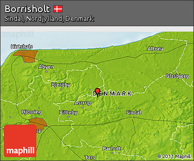 Physical 3D Map of Borrisholt