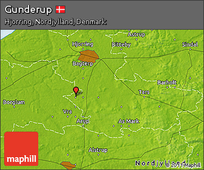Physical 3D Map of Gunderup