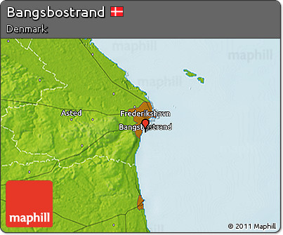 Physical 3D Map of Bangsbostrand