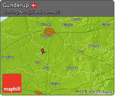 Physical 3D Map of Gunderup