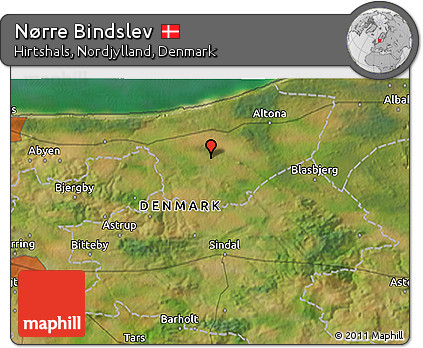 Satellite 3D Map of Nørre Bindslev