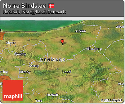 Satellite 3D Map of Nørre Bindslev