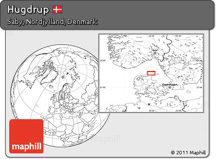 Blank Location Map of Hugdrup