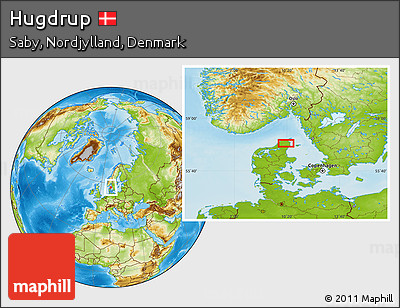 Physical Location Map of Hugdrup