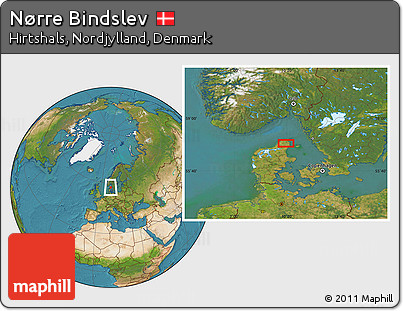 Satellite Location Map of Nørre Bindslev