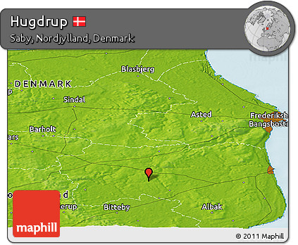 Physical Panoramic Map of Hugdrup