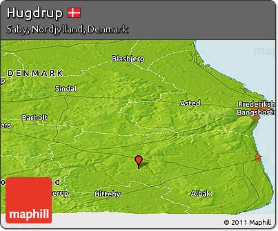 Physical Panoramic Map of Hugdrup