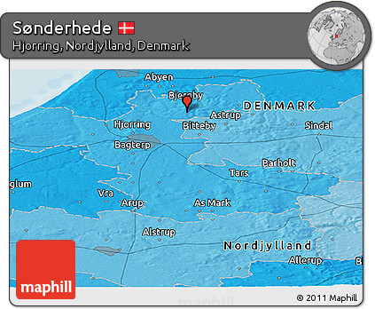 Political Panoramic Map of Sønderhede