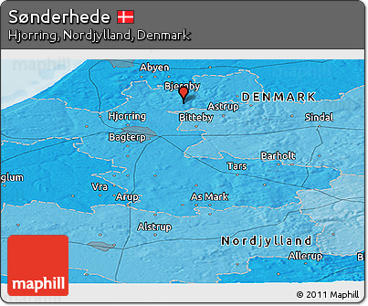 Political Panoramic Map of Sønderhede