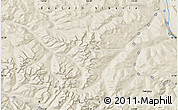 Shaded Relief Map of the area around 57° 25' 7" N, 114° 49' 29" E