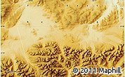 Physical Map of the area around 57° 25' 7" N, 119° 55' 30" E