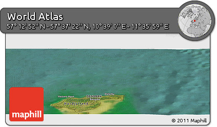 Satellite Panoramic Map of the Area around 57° 25' 7" N, 11° 7' 30" E