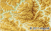 Physical Map of the area around 57° 25' 7" N, 126° 43' 29" E