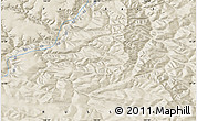 Shaded Relief Map of the area around 57° 25' 7" N, 126° 43' 29" E