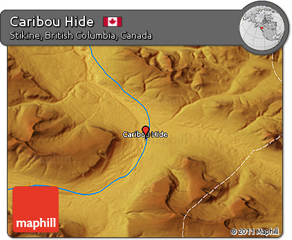 Physical 3D Map of Caribou Hide
