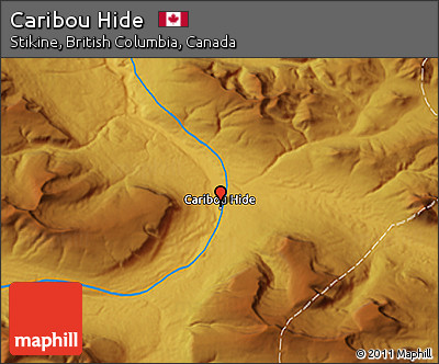 Physical 3D Map of Caribou Hide
