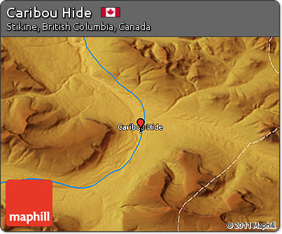 Physical 3D Map of Caribou Hide