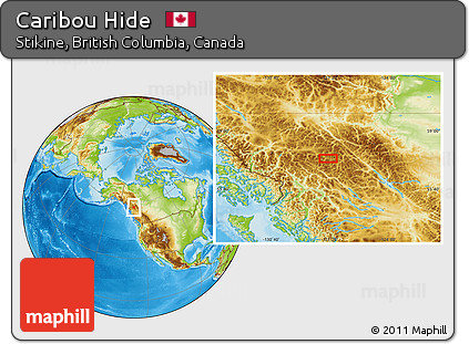 Physical Location Map of Caribou Hide