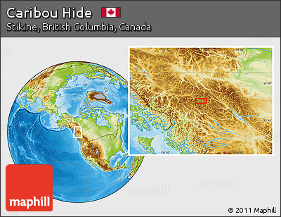 Physical Location Map of Caribou Hide