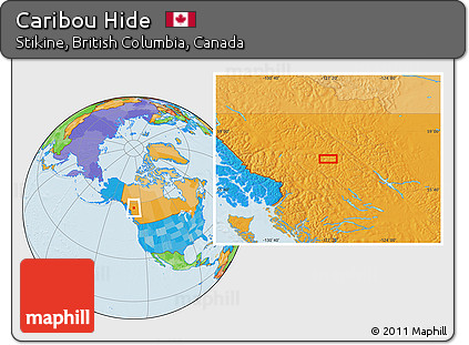 Political Location Map of Caribou Hide