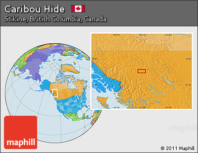 Political Location Map of Caribou Hide
