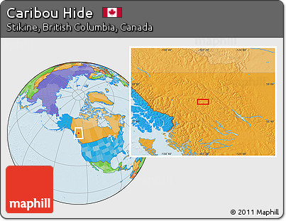Political Location Map of Caribou Hide