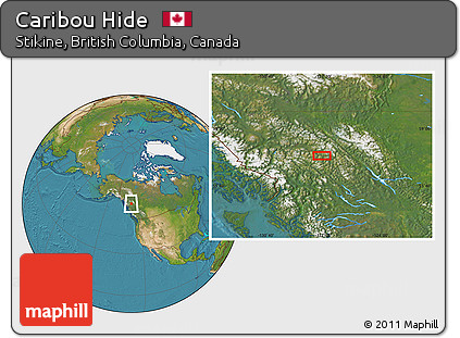 Satellite Location Map of Caribou Hide
