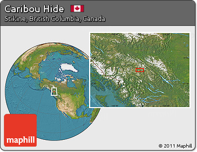 Satellite Location Map of Caribou Hide
