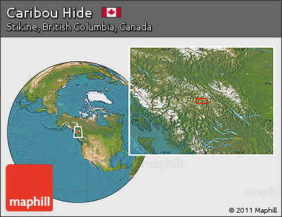 Satellite Location Map of Caribou Hide