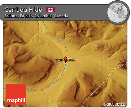 Physical Map of Caribou Hide