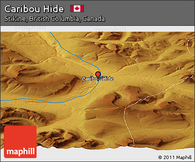 Physical Panoramic Map of Caribou Hide