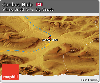 Physical Panoramic Map of Caribou Hide