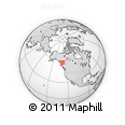 Outline Map of the Area around 57° 25' 7" N, 128° 16' 30" W, rectangular outline