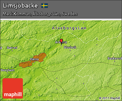 Physical 3D Map of Limsjöbacke