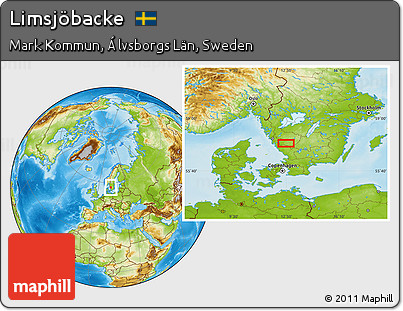 Physical Location Map of Limsjöbacke