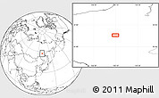 Blank Location Map of the area around 57° 25' 7" N, 130° 7' 30" E