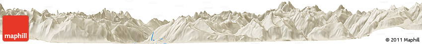 Shaded Relief Horizon Map of the Area around 57° 25' 7" N, 131° 40' 30" W Shaded Relief Horizon Map of the Area around 57° 25' 7" N, 131° 40' 30" W