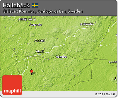 Physical 3D Map of Hällabäck